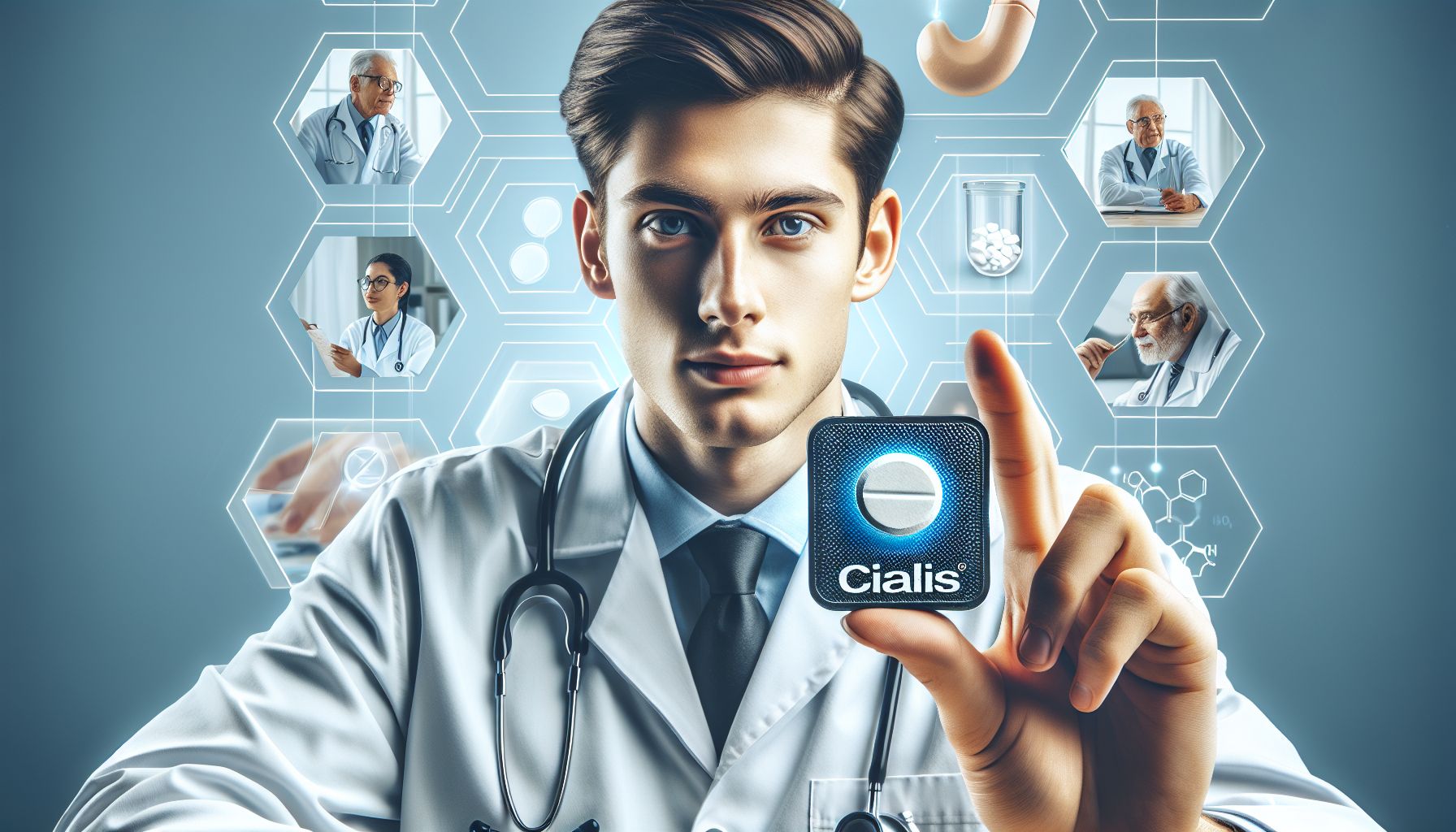 A blister pack of Cialis pills against a neutral background